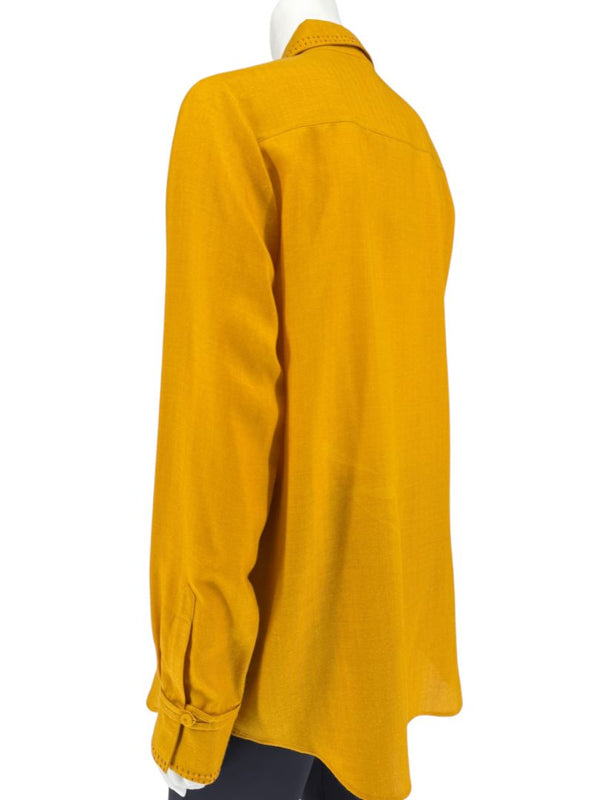 Gabriela Hearst Golden Birch Embroidered Shirt – Size IT 46