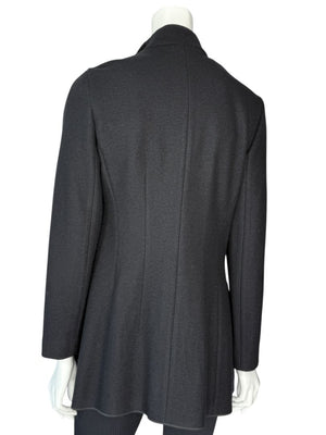 Agnona Black 100% Cashmere Open-Front Coat – Size IT 46 / US 10- NEW