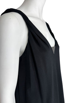 Brunello Cucinelli Black Twisted Strap Maxi Dress with Monili Detail – Size M