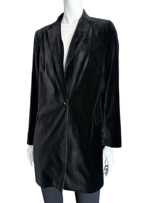Akris Punto Black Velvet Single-Breasted Blazer – Size 10