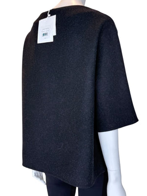 The Row Black Mélange Wool-Blend Top – Size Small
