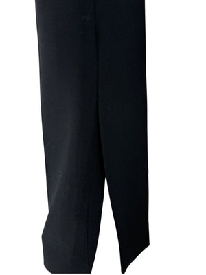 Brunello Cucinelli Black Wool-Blend Split-Hem Tailored Trousers - Size US 8 / IT 44