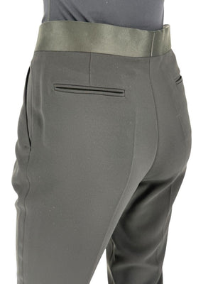 Céline Black Cropped Trousers with Satin Waistband – Size IT 42