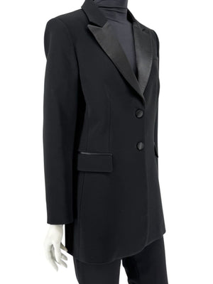 Altuzarra Black Satin-Lapel Tuxedo Blazer & Pants Set – Size IT 44 (US 10