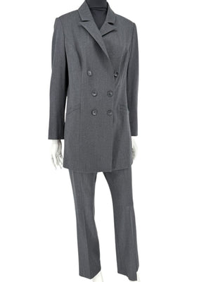 Pamella Roland Charcoal Grey Tailored Pantsuit – Large
