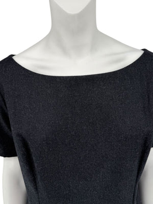 Pamella Roland Charcoal Grey 2-Piece Dress/Jacket Set – Large