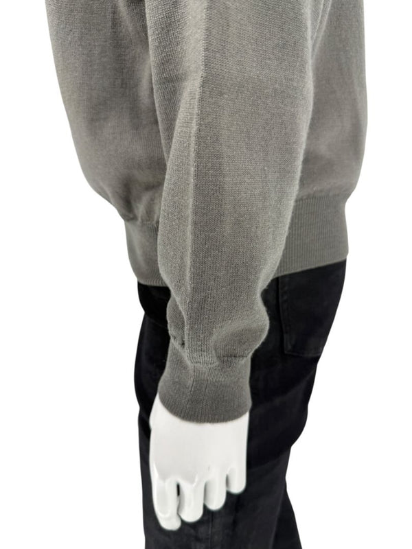 Burberry London Sage Green Merino Wool Military Sweater – Mens Size S