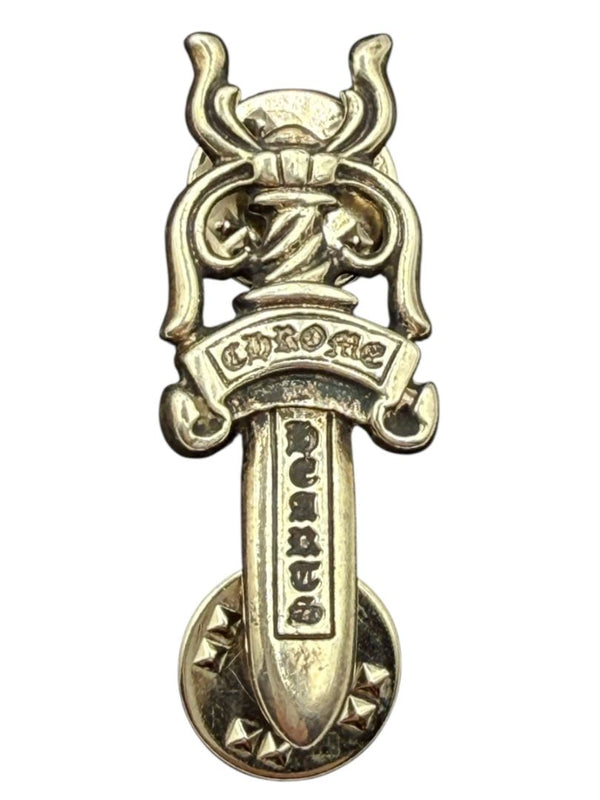 Chrome Hearts Dagger Pin – Sterling Silver – 1.6” x 0.6”