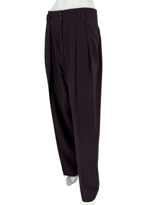 Ron Leal Aubergine Wool-Blend Two-Piece Set – Size 12