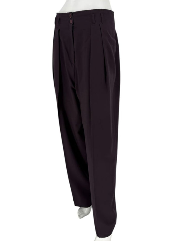 Ron Leal Aubergine Wool-Blend Two-Piece Set – Size 12