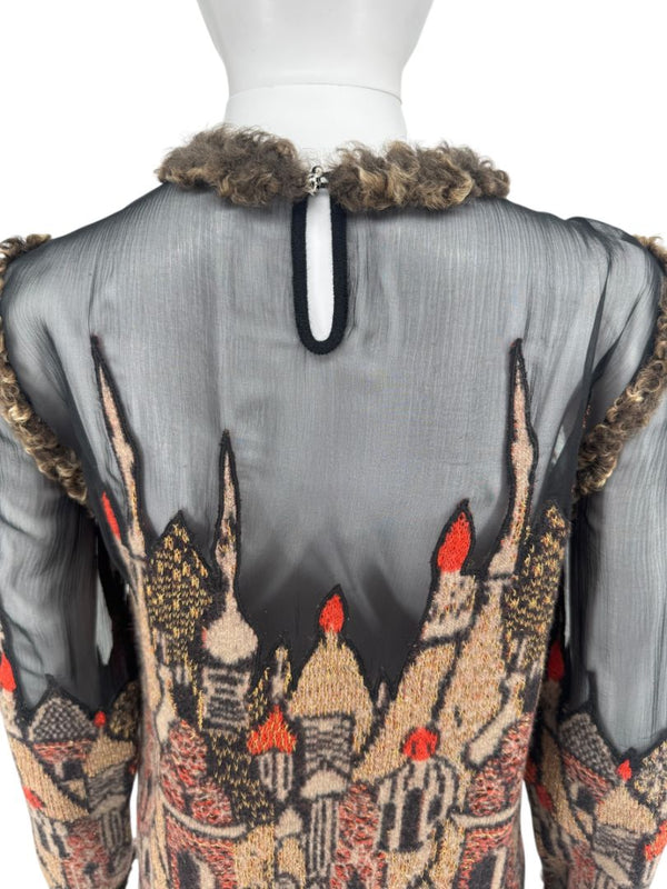 Chanel Paris–Moscow Wool-Blend Embroidered Mini Dress – Size 38 – Brand New With Tags