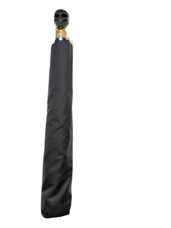 Alexander McQueen Black Skull Handle Umbrella – Brand New in Box