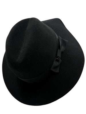 Ann Taylor Black Wool Fedora Hat