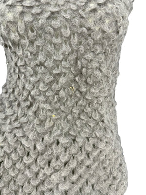 Custo Barcelona Textured Bouclé Knit & Sheer Sleeve Sweater – Size Small
