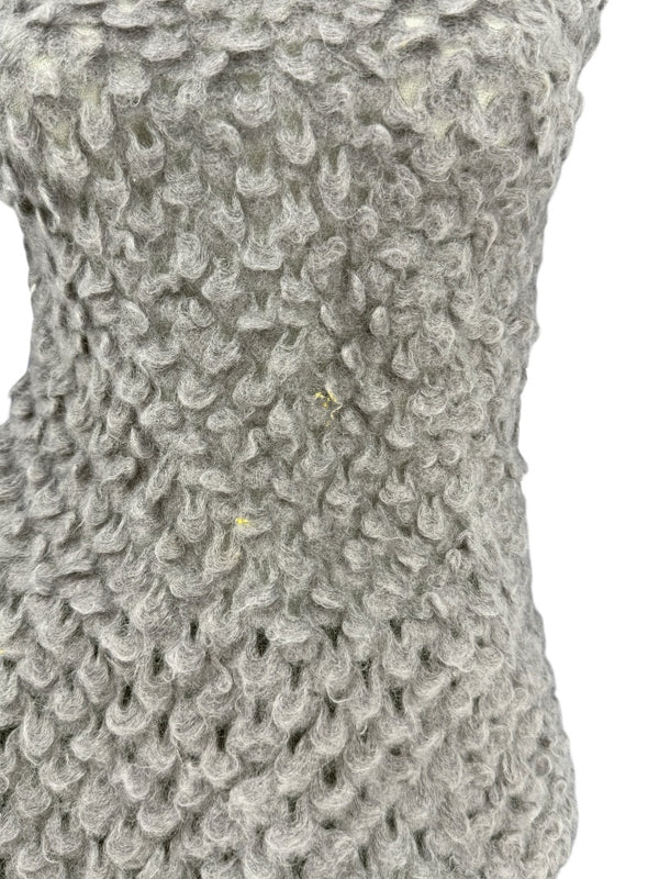 Custo Barcelona Textured Bouclé Knit & Sheer Sleeve Sweater – Size Small