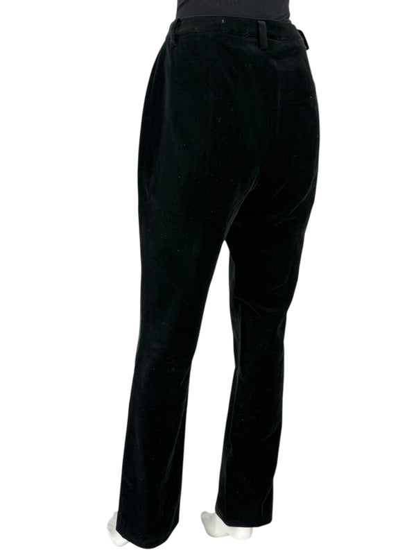 Linda Allard for Ellen Tracy Black Velvet Straight-Leg Trousers – Size 12