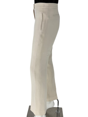 Pamella Roland Ivory Silk Tailored Pants – Fits Like XL