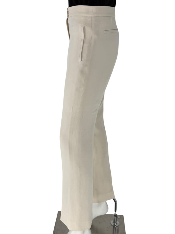 Pamella Roland Ivory Silk Tailored Pants – Fits Like XL
