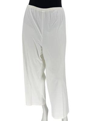 Shamask White Elastic-Waist Pants – Size 2X