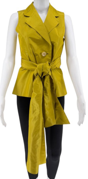 Pauw Amsterdam 2-Piece Silk Peplum Vest & Convertible Wrap – Size 36
