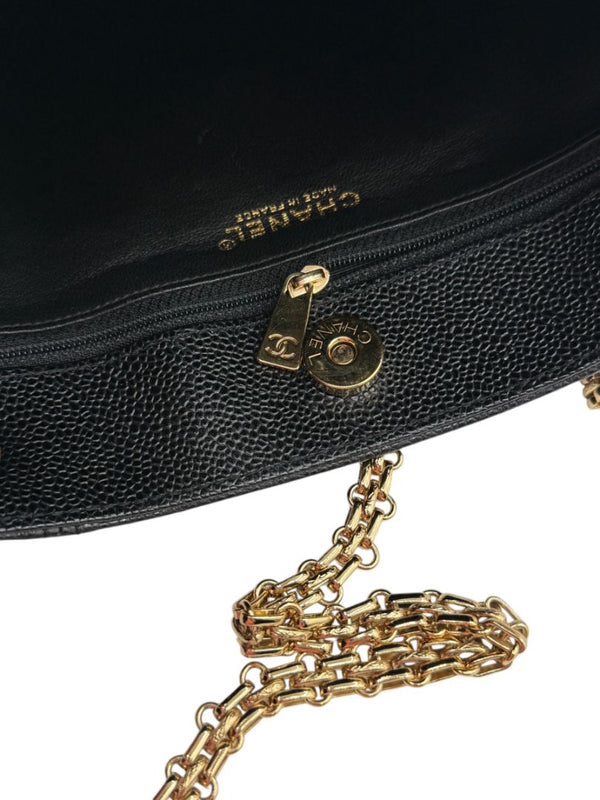 Chanel Grained Calfskin Bijoux Chain Shoulder Bag Black