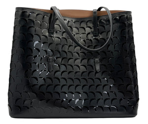 Alaïa Large Mina Tote In Black Leather with Pouch