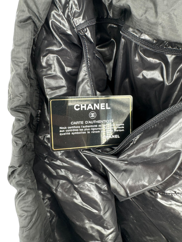 Chanel Black Slouchy Nylon Tote bag with Chain *Brand New*