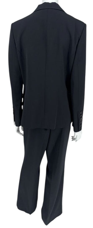 Les Copains Classic Black Wool Pant Suit – Size IT 48 (US 12)