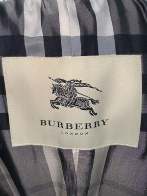 Burberry London Black Wool & Cashmere Belted Trench Coat - Size 14 US