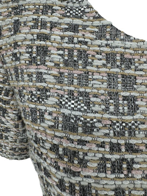 Pamella Roland Metallic Tweed Sheath Dress