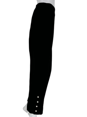 Lela Rose Pearl-Trim Ankle Pants – Black - Size 10
