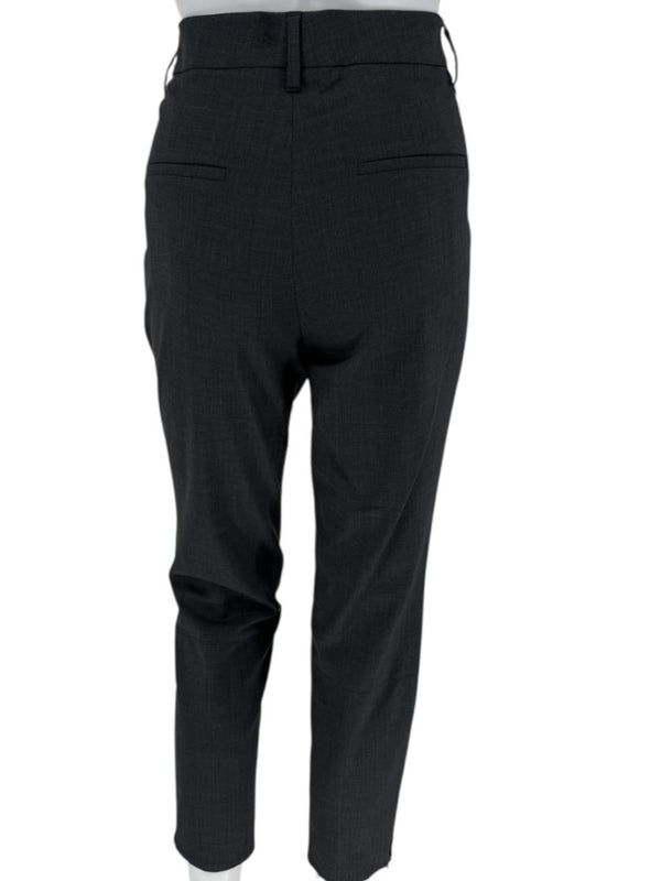 Brunello Cucinelli Grey Wool-Blend Slim Pants with Monili Trim – Size IT 44 / US 8