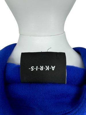 Akris Electric Blue Cashmere Coat - Size 6