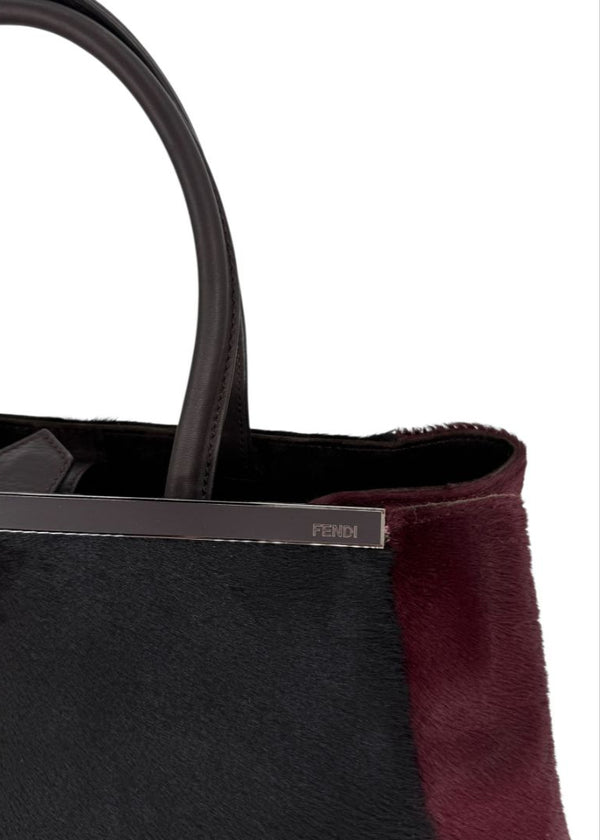 Fendi 2Jours Large Pony Hair Tote – Tricolor Calf Hair & Leather