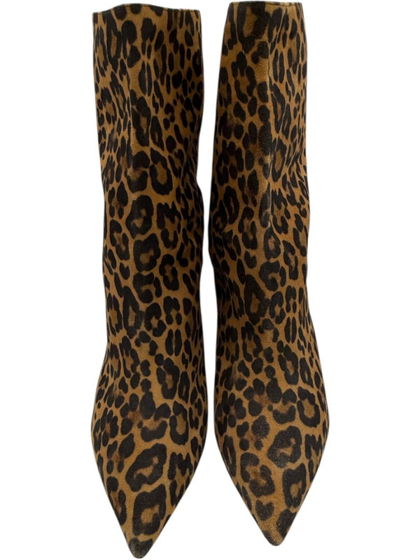 Aquazzura Leopard Print Calf Hair Booties – Size 39