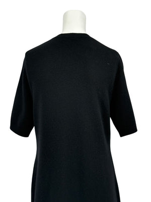 Louis Vuitton Black Cashmere Sweater Dress with Hardware Detail – Size L