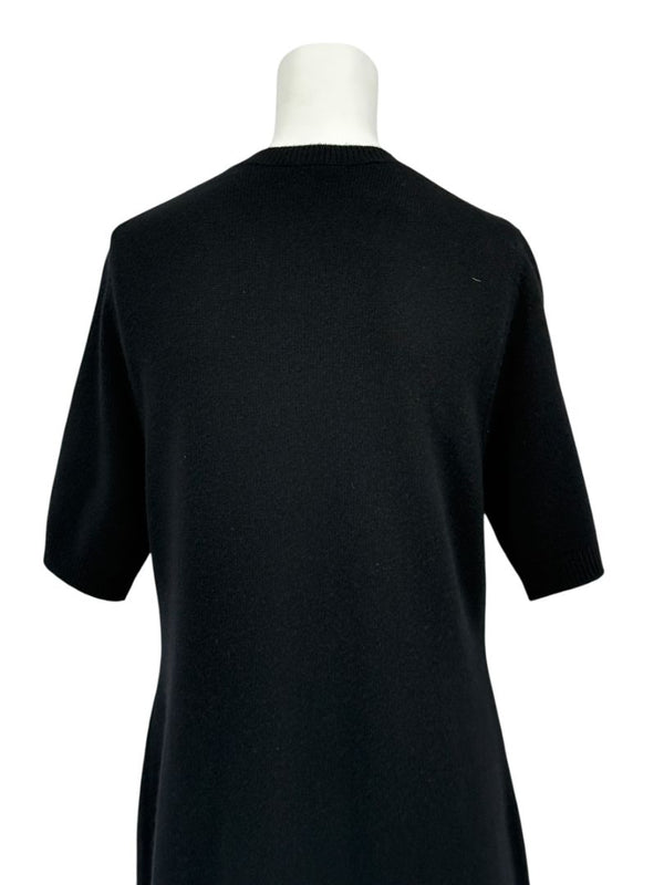 Louis Vuitton Black Cashmere Sweater Dress with Hardware Detail – Size L