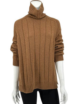 Loro Piana Baby Cashmere Ribbed Turtleneck Sweater – Size M