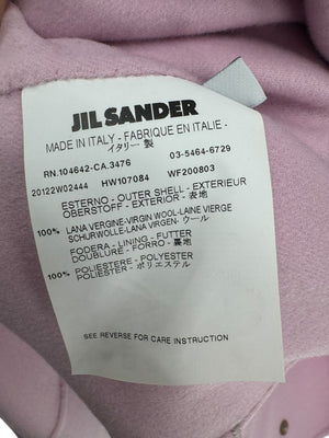 Jil Sander Pale Pink Virgin Wool Button-Front Coat – FR 38