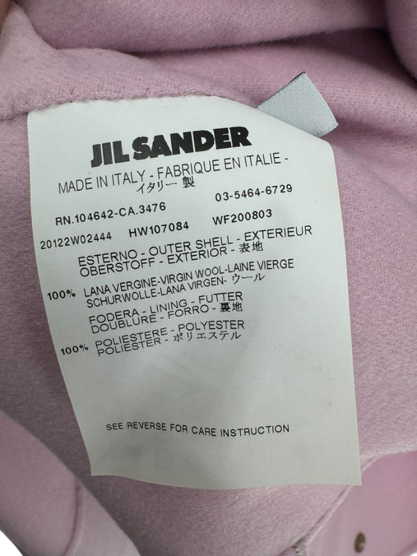 Jil Sander Pale Pink Virgin Wool Button-Front Coat – FR 38