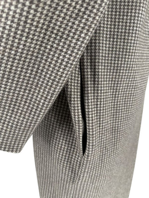 Agnona Houndstooth Belted Wool-Cashmere Trench Coat – Size IT 40
