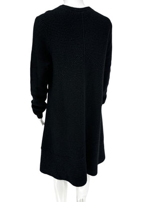 Proenza Schouler Black Wool & Cashmere Ribbed Knit Dress – Size S