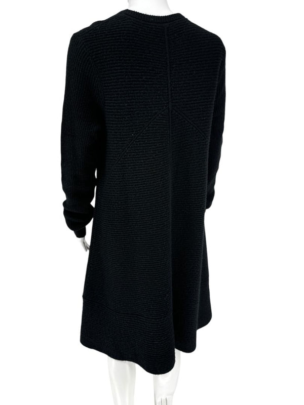 Proenza Schouler Black Wool & Cashmere Ribbed Knit Dress – Size S