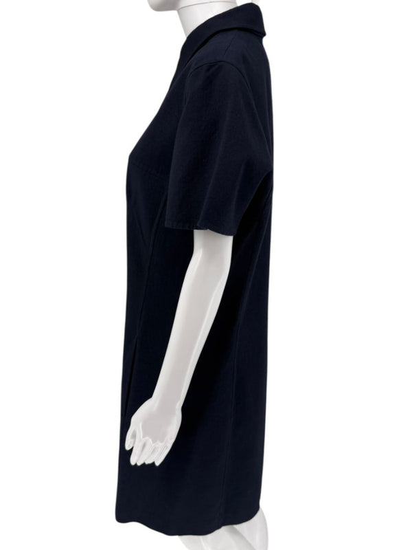 Akris Navy Short Sleeve Polo Dress – Size US 10