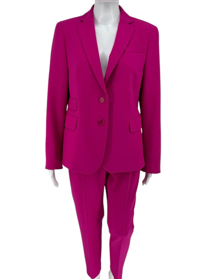 Akris Punto Fuchsia Blazer & Tapered Pant Suit Set – Size 12