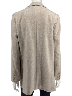 Max Mara Bronze-Gold Wool-Blend Blazer – Size IT 44