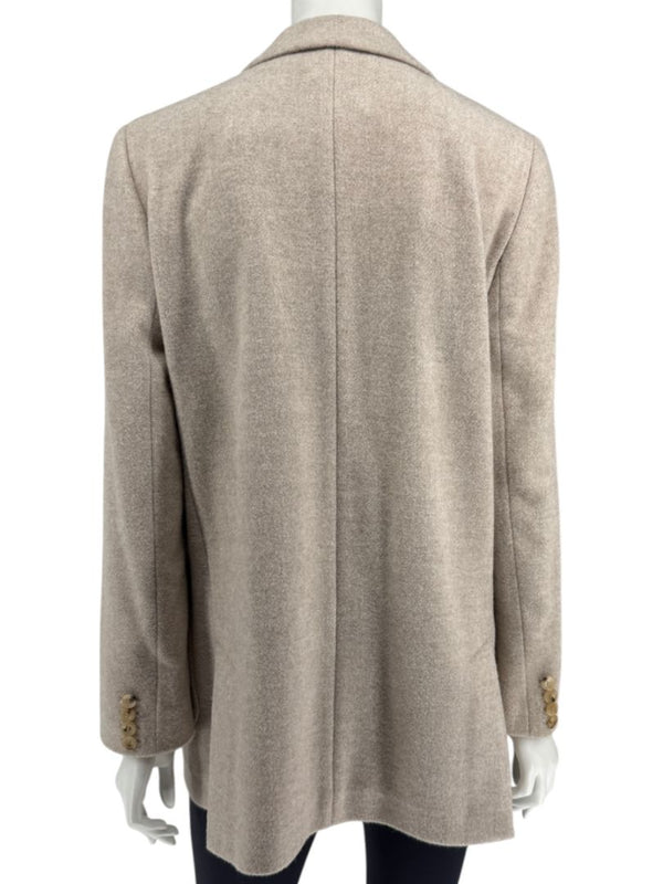 Max Mara Bronze-Gold Wool-Blend Blazer – Size IT 44