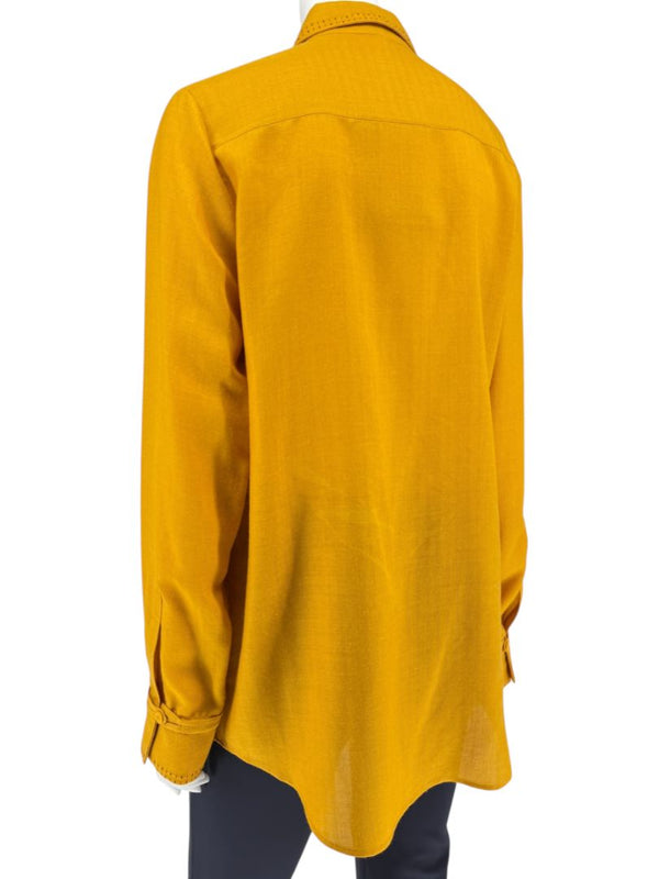 Gabriela Hearst Golden Birch Embroidered Shirt – Size IT 46