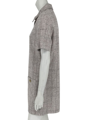 Rosetta Getty Textured Knit Collared Mini Dress – Size M