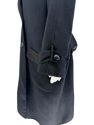 Pamella Roland Navy 100% Cashmere Double-Breasted Coat – L/XL